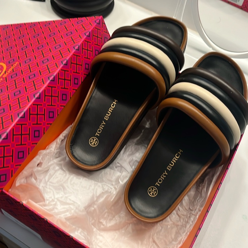 New in box Tory Burch slides
